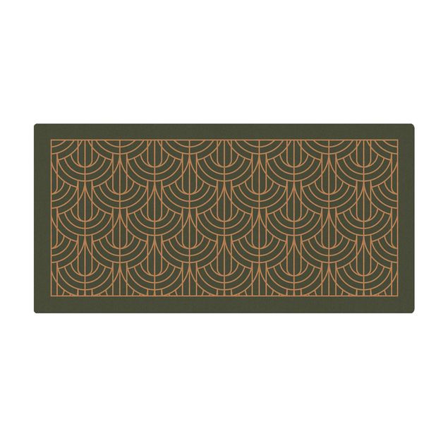 Tappetino di sughero - Art Déco trama di tende con cornice - Formato orizzontale 2:1