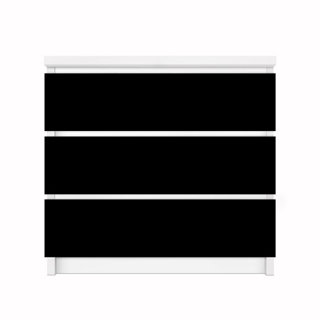Carta adesiva per mobili IKEA - Malm Cassettiera 3xCassetti - Colour Black