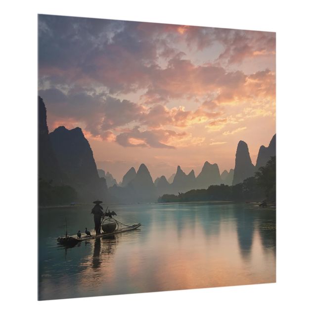 Paraschizzi in vetro - Sunrise Over Chinese River