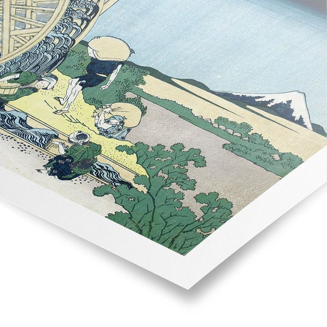 Poster - Katsushika Hokusai - Waterwheel In Onden - Orizzontale 2:3