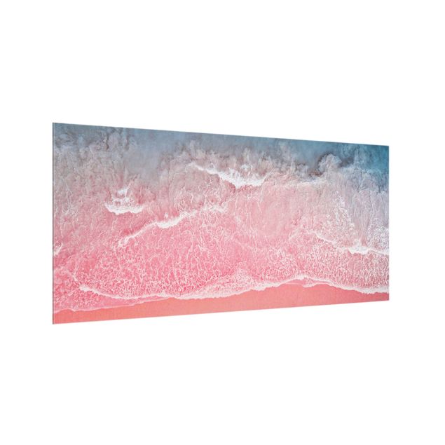 Paraschizzi in vetro - Oceano in rosa - Formato orizzontale 2:1