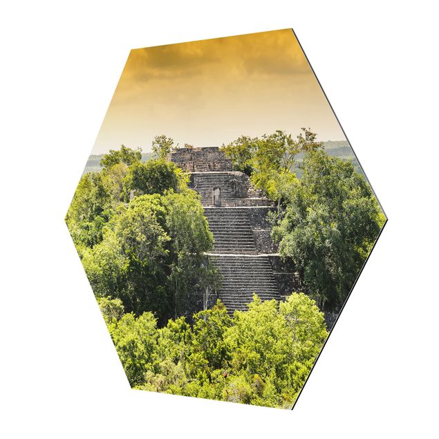 Esagono in Alluminio Dibond - Piramide di Calakmul