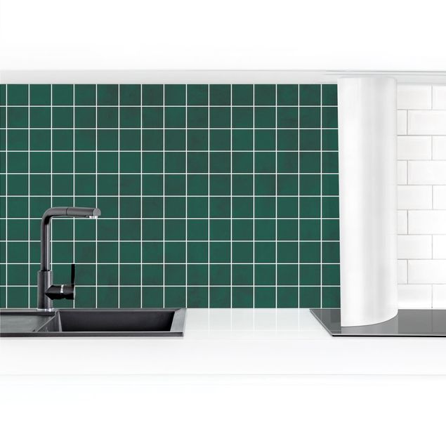 rivestimento cucina moderna Piastrelle di cemento a mosaico - Verde