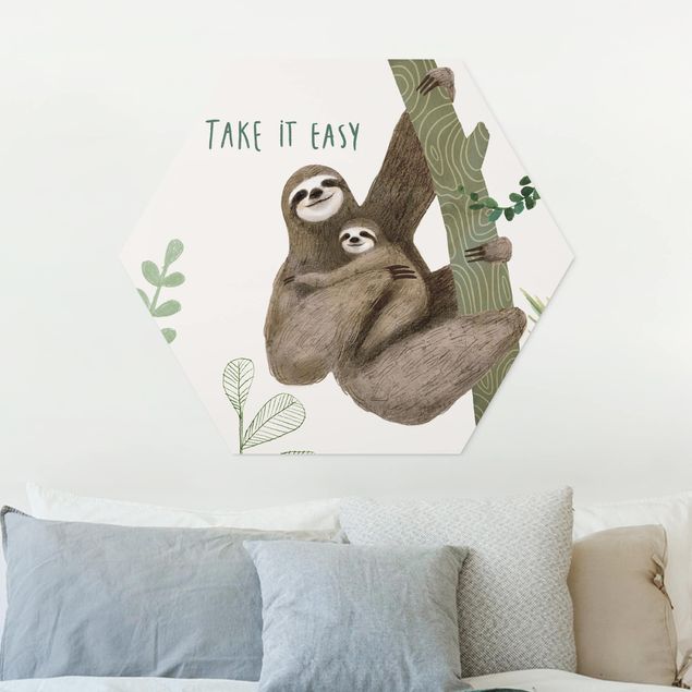 quadri con animali Detti del bradipo - Facile