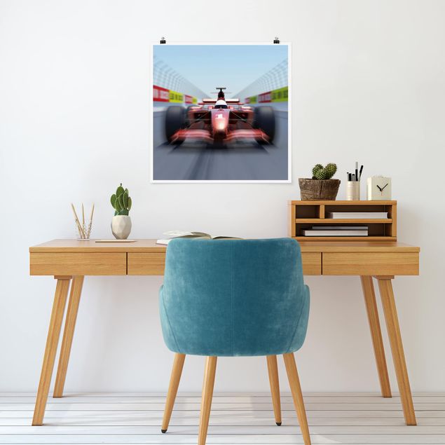 Poster - Race Car - Quadrato 1:1
