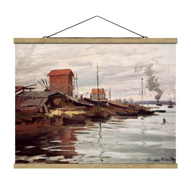 Foto su tessuto da parete con bastone - Claude Monet - Le sue Petit-Gennevilliers - Orizzontale 3:4