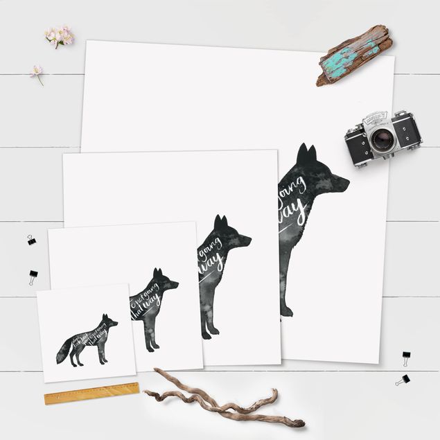 Poster - Animali con la Sapienza - Fox - Quadrato 1:1