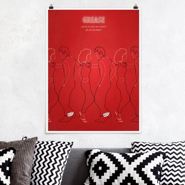 Poster illustrazioni Locandina film Grease