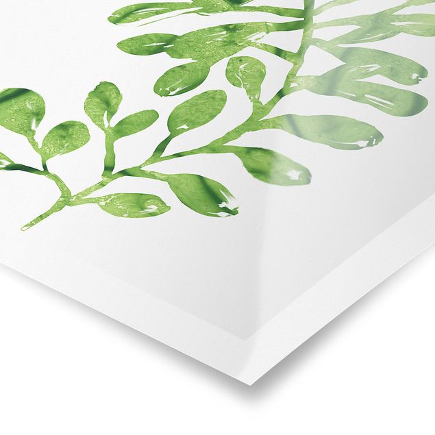 Poster - Tropical Leaves II Acquerello - Quadrato 1:1