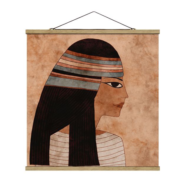 Quadro su tessuto con stecche per poster - Cleopatra - Quadrato 1:1