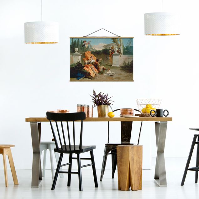 Foto su tessuto da parete con bastone - Giovanni Battista Tiepolo - Rinaldo e Armida - Orizzontale 2:3