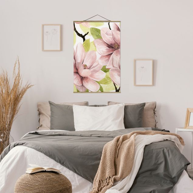 Foto su tessuto da parete con bastone - Magnolia Blush II - Verticale 3:2