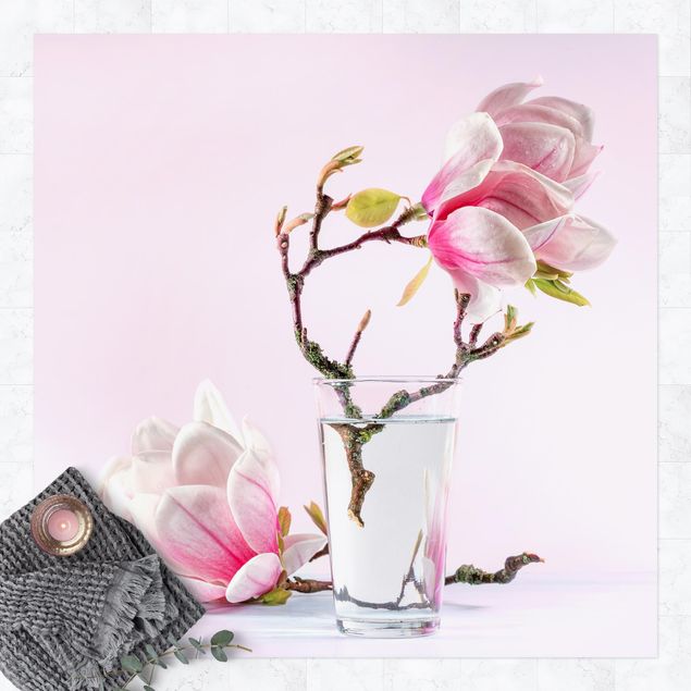 Tappeto per balcone Magnolia in un bicchiere