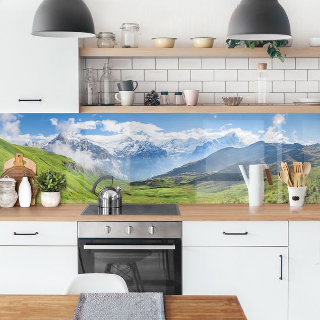 Rivestimenti cucina di plastica Panorama alpino di Swizz