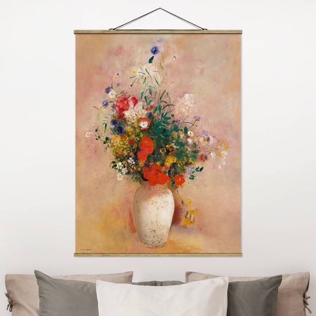 Odilon Redon Odilon Redon - Vaso con fiori (sfondo rosato)