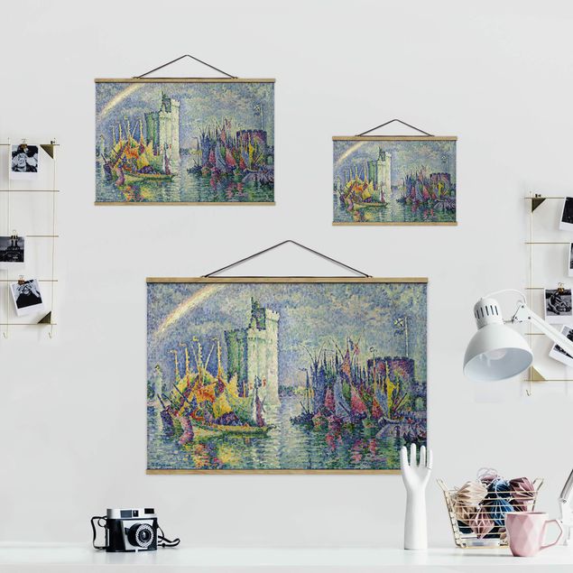 Foto su tessuto da parete con bastone - Paul Signac - Rainbow Sopra La Rochelle - Orizzontale 2:3