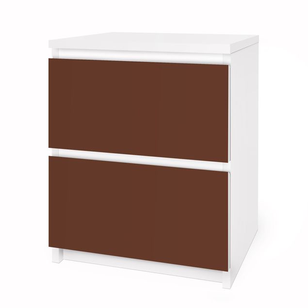 Carta adesiva per mobili IKEA - Malm Cassettiera 2xCassetti - Colour Chocolate