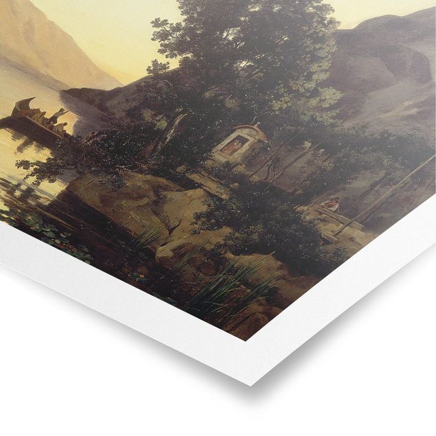 Poster - Jean-Baptiste-Camille Corot - Paesaggio dintorni di Riva - Orizzontale 2:3