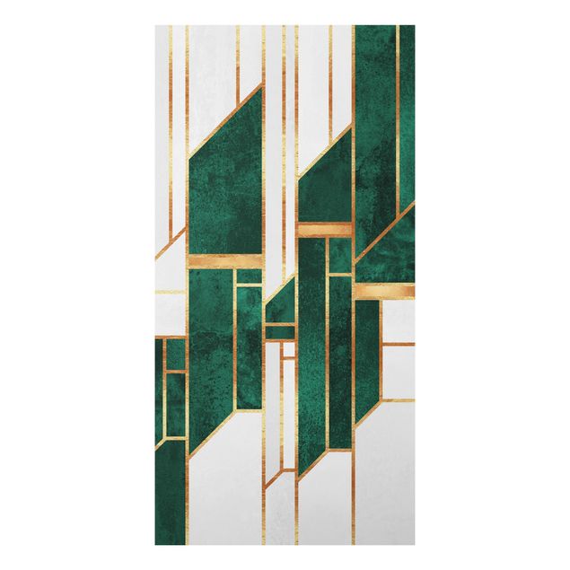 Abstrakte Kunst Geometria smeraldo e oro