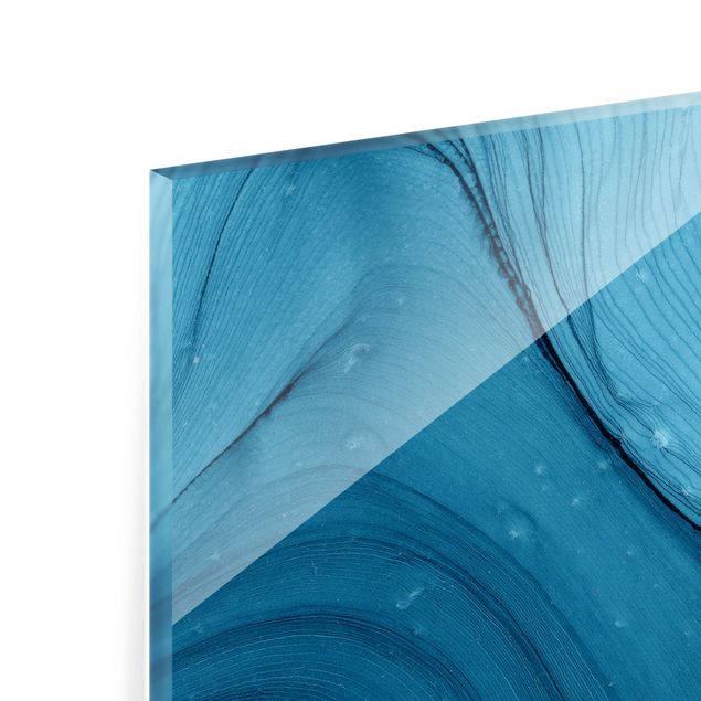 Paraschizzi in vetro - Mélange blu - Formato orizzontale 3:2