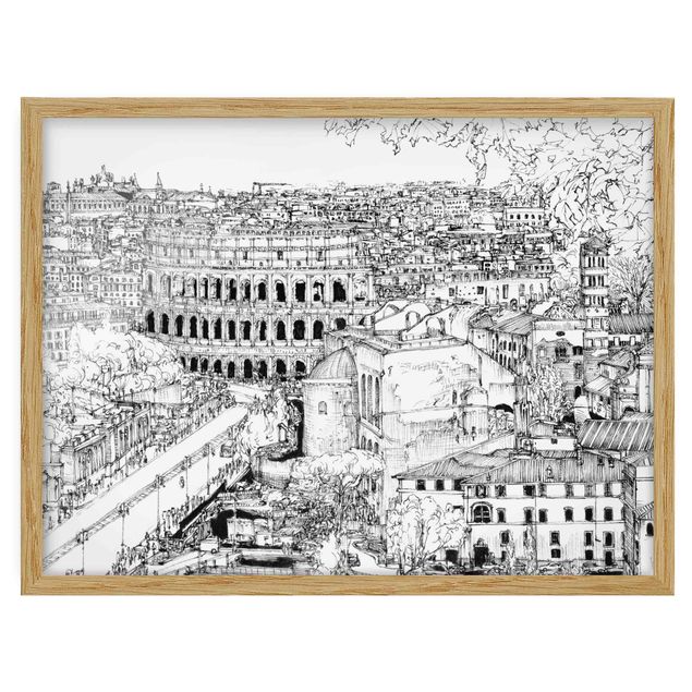 Poster con cornice - City Study - Rome - Orizzontale 3:4