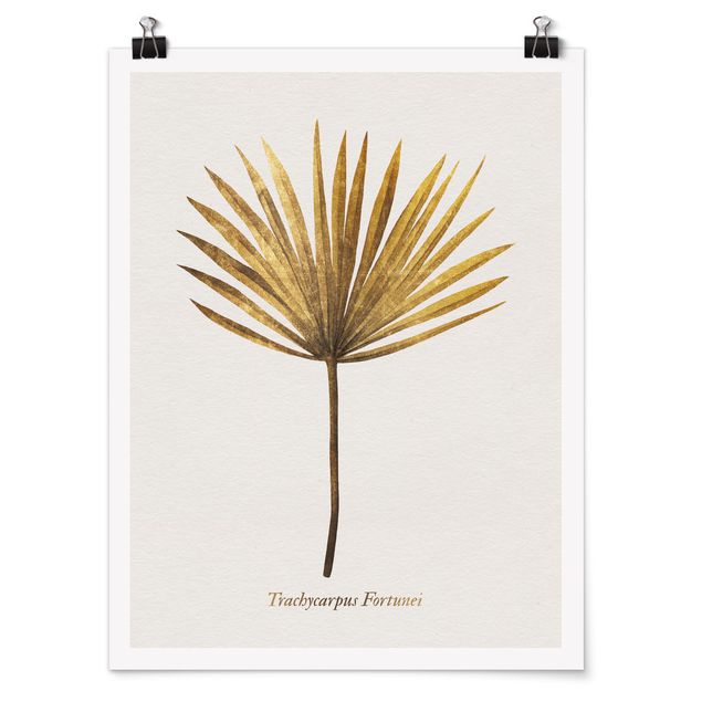 Poster - Gold - Palm Leaf - Verticale 4:3
