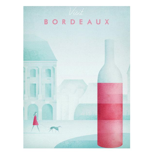 Lavagna magnetica - Poster viaggio - Bordeaux - Formato verticale 4:3