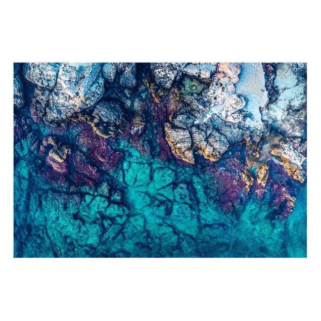 Lavagna magnetica - Top View costa rocciosa colorata