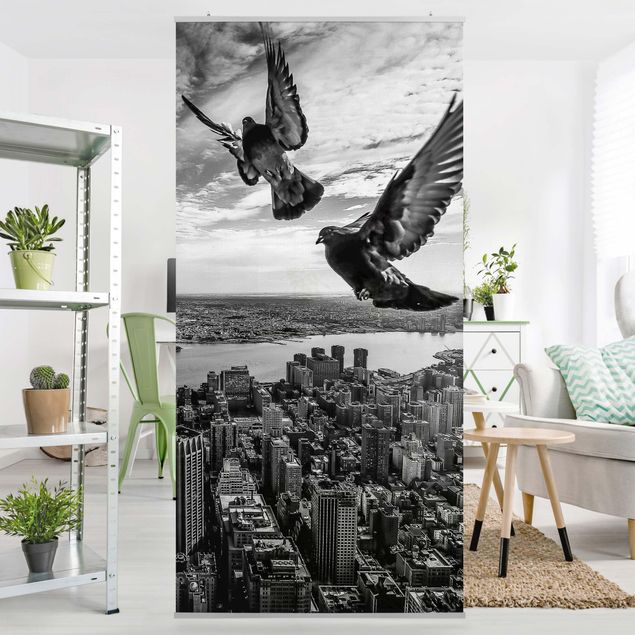 Tenda a pannello - Pigeons on the Empire State Building - 250x120cm