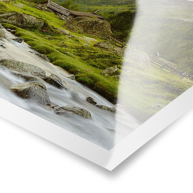 Poster - Alpine Prato Tirol - Panorama formato orizzontale