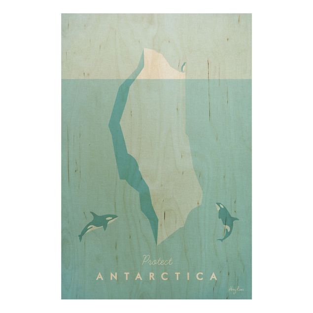 Stampa su legno - Poster di viaggio - Antartide - Verticale 3:2