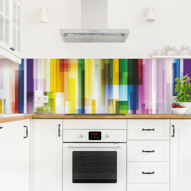 rivestimento adesivo cucina Cubi arcobaleno