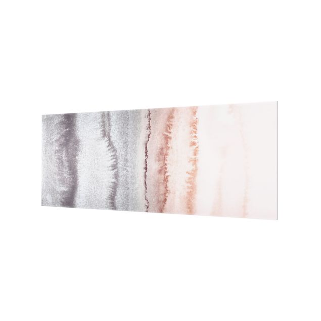 Paraschizzi in vetro - Gioco di colori fragore delle onde nella nebbia - Panorama 5:2