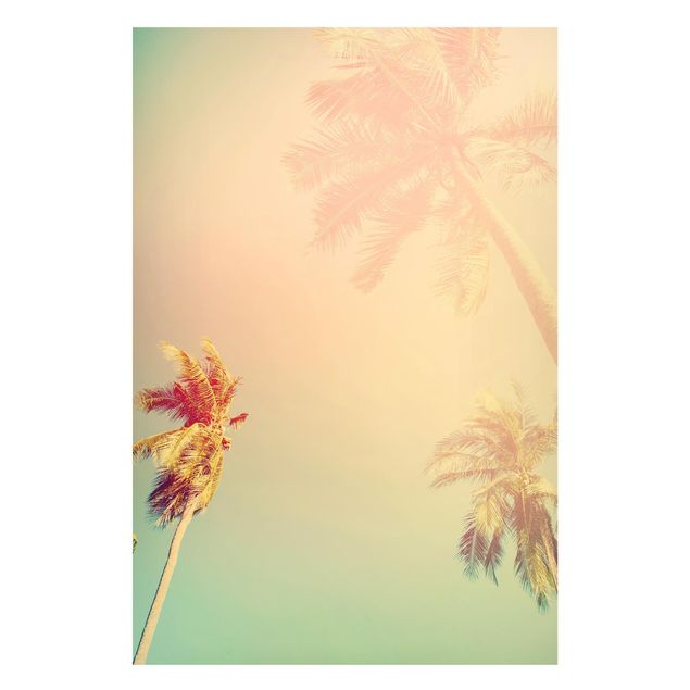 Lavagna magnetica - Piante tropicali palme al tramonto III - Formato verticale 2:3