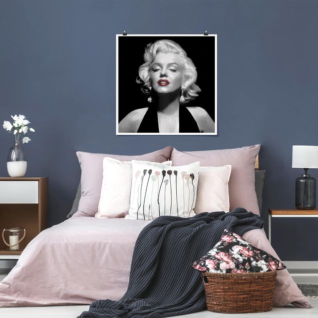 poster da parete vintage Marilyn con le labbra rosse
