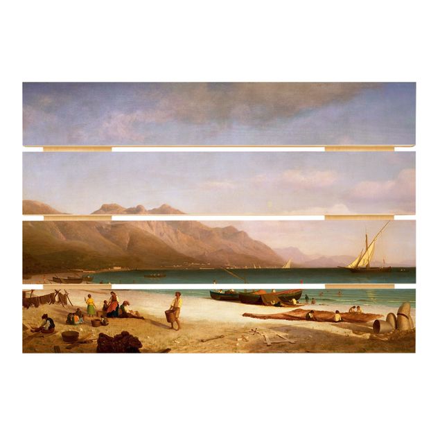 Stampa su legno - Albert Bierstadt - il Golfo di Salerno - Orizzontale 2:3
