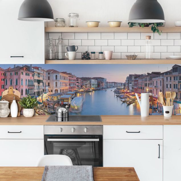 Rivestimenti cucina di plastica Sera sul Canal Grande a Venezia