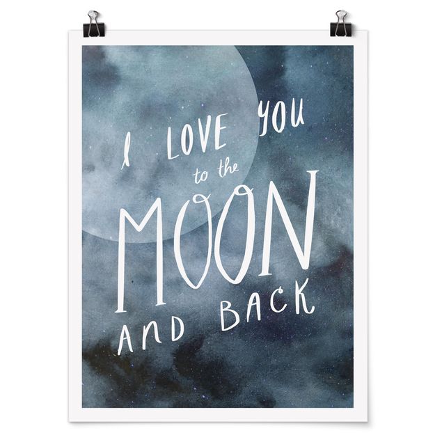 Poster - Amore celeste - Luna - Verticale 4:3
