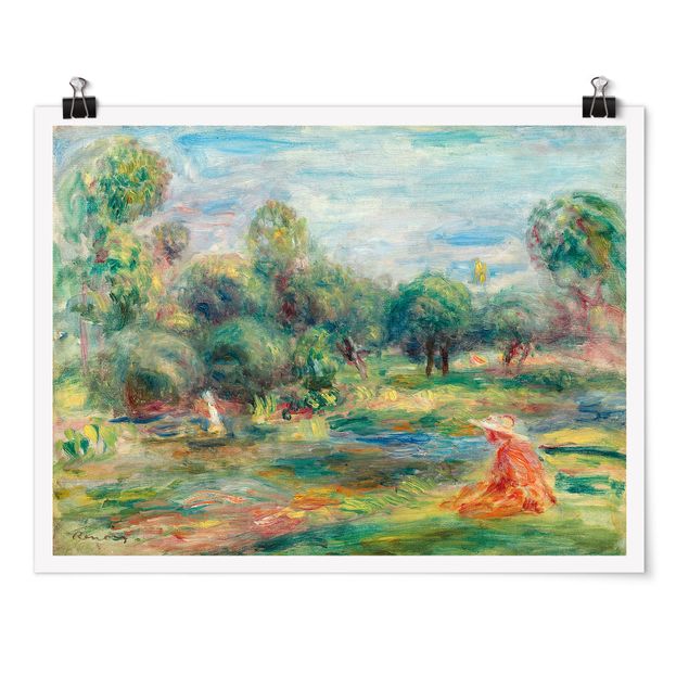 Poster - Auguste Renoir - Paesaggio a Cagnes - Orizzontale 3:4