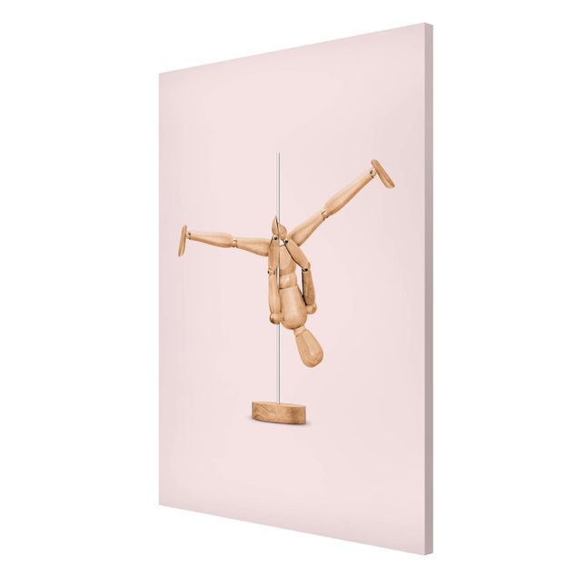Lavagna magnetica - Pole Dance Con Figura legno - Formato verticale 2:3