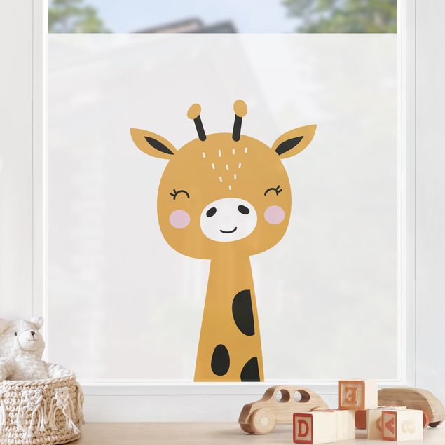 pellicola adesiva colorata per vetri Baby Giraffe