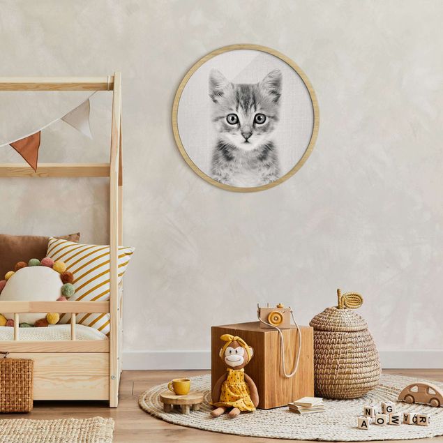Gal Design quadri Cucciolo di gatto Killi Bianco e Nero