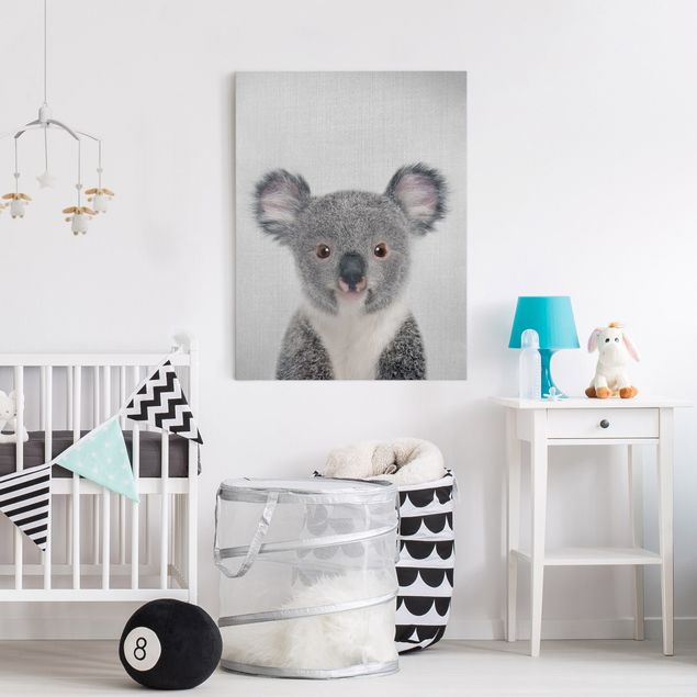 Stampe su tela bianco e nero Piccolo Koala Klara