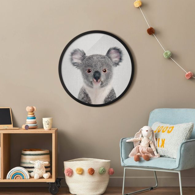 Poster con cornice rotonda Piccolo Koala Klara
