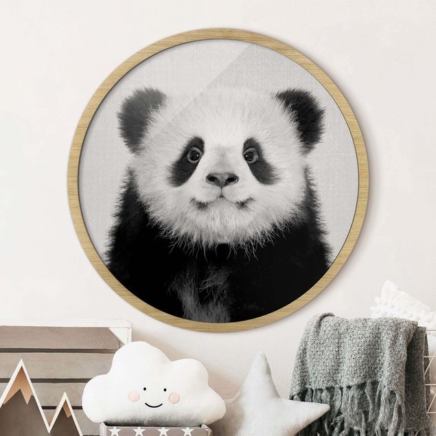 stampe animali Cucciolo di Panda Prian Bianco e Nero