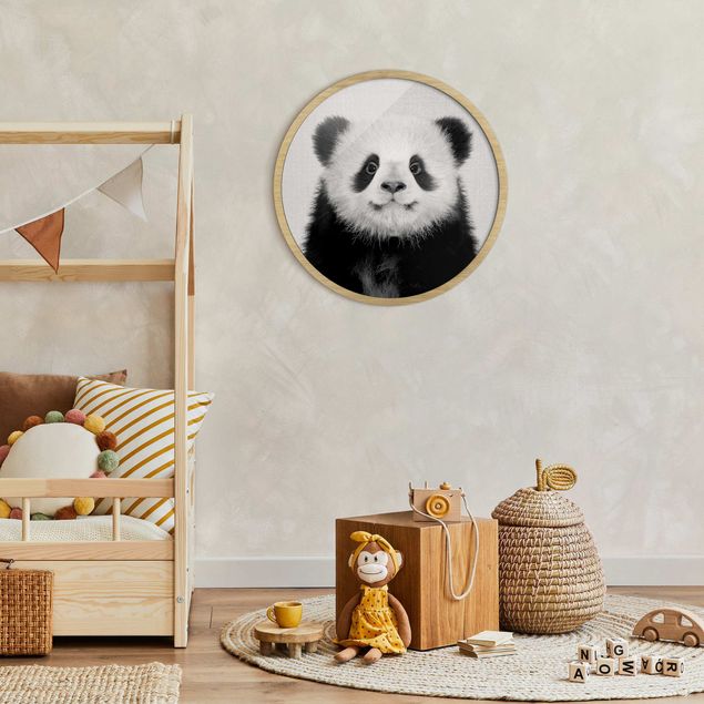 Riproduzioni di Gal Design Cucciolo di Panda Prian Bianco e Nero