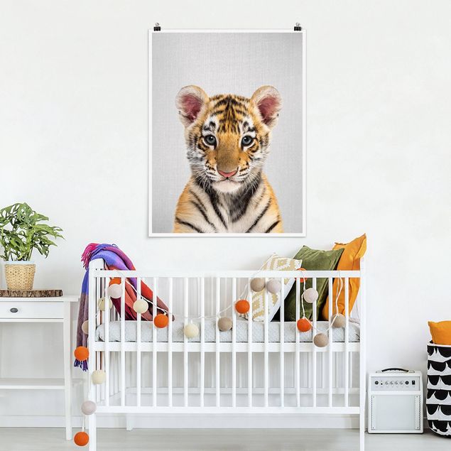 Poster cameretta bambini animali Piccola tigre Thor
