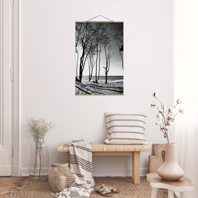 Foto su tessuto da parete con bastone - Alberi al Mar Baltico - Verticale 2:3