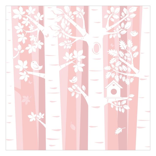 Carta da parati - Trees In The Forest Pink