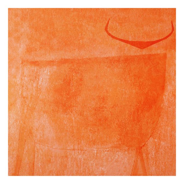 Paraschizzi in vetro - Toro arancione - Quadrato 1:1